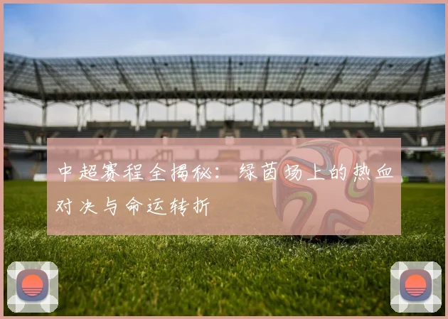 中超赛程全揭秘：绿茵场上的热血对决与命运转折